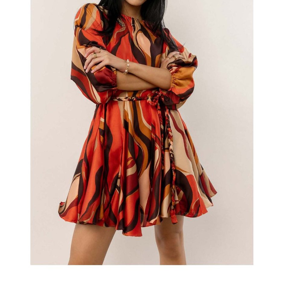 Silky dress new with tags Bohme beautiful mini dress.